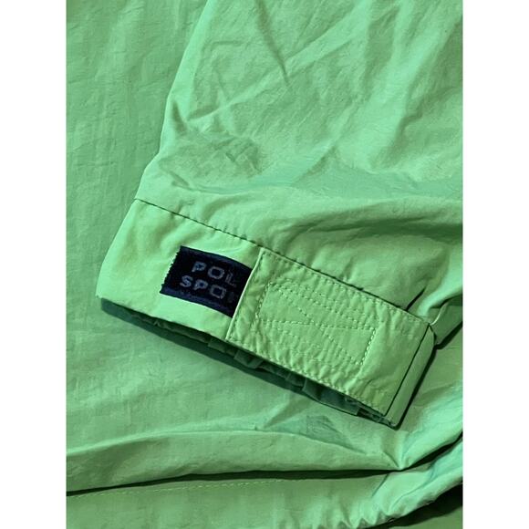 Vintage Polo Sport Ralph Lauren Jacket Mens Large Green Nylon Windbreaker Y2K - Picture 6 of 6